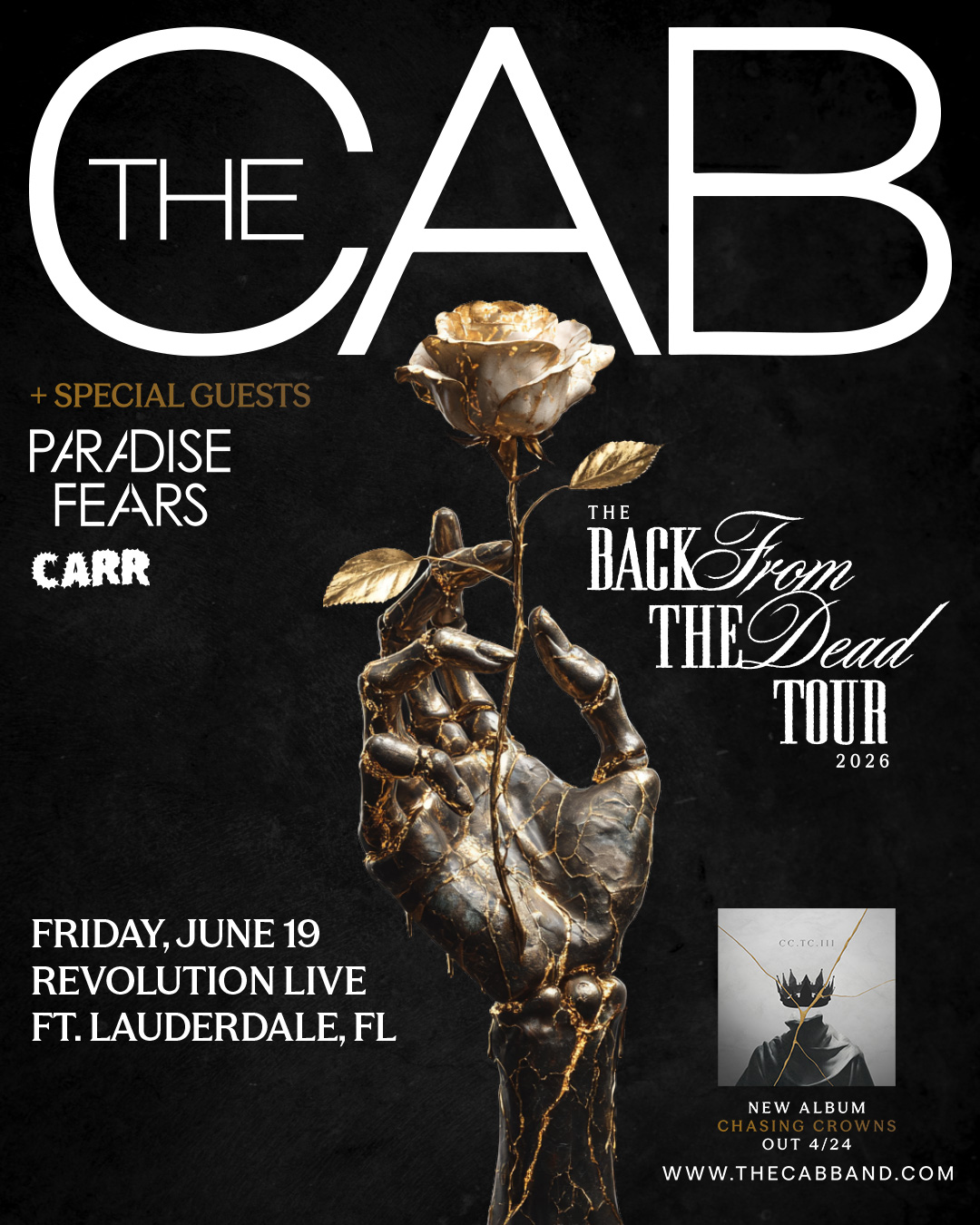 The Cab tour poster — 2026